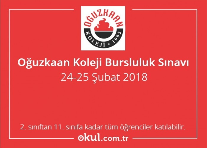 Oğuzkaan Koleji Bursluluk Sınavı 2018