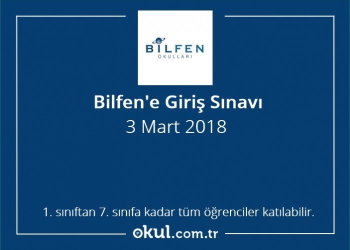Bilfen Okulları Bursluluk Sınavı