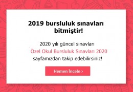 Özel Okullar Bursluluk Sınavları 2019