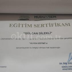 Mudanya Üniversitesi Sürekli Eğitim Uygulama ve Araştırma ve Merkezi Eğitim Sertifikası