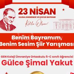 Şiir Yarışmasında Türkiye Şampiyonluğu!