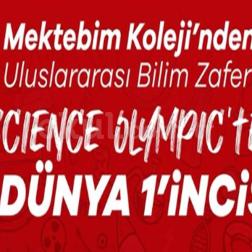 Öğrencilerimiz, Science Olympic (Bilim Ligi) sınavında Dünya 1.’si olarak büyük bir başarıya imza atmıştır. 