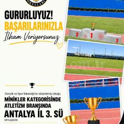 ATLETİZM BRANŞINDA İL 3. SÜ