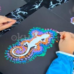 🎨 Minik parmaklar değil, minik noktalar… 💛