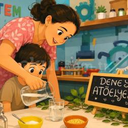 🌽🧪 Deney Zamanı: Mısır + Sirke + Karbonat!