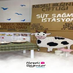 Bugün sınıfımızda üretmeyi, deneyimlemeyi ve öğrenmeyi bir araya getiren dopdolu istasyon çalışmaları gerçekleştirdik 🌾🥛🍞