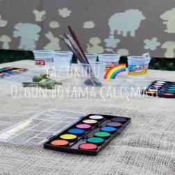 Minik Sanatçılardan Özgün Sulu Boya Çalışmaları! 🎨🌈