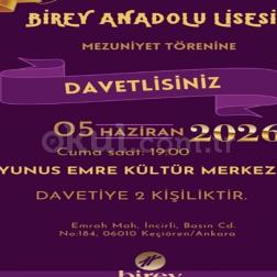Birey Anadolu Lisesi Mezuniyet Töreni 🎓✨