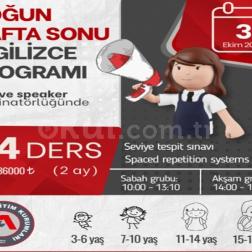 Native Speaker koordinatörlüğünde hazırlanan Yoğun Hafta Sonu İngilizce Programımız 3 Ekim'de başlıyor!