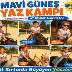 Mavi Güneş Anaokulu Yaz Kampı, çocukların hem eğlenip hem de öğrenerek yaz tatilini en verimli şekilde geçirmesini sağlayan dolu dolu bir program sunuyor.