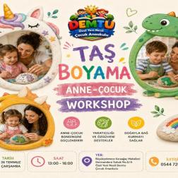 Anne-Çocuk Taş Boyama Atölyesi! 🎨💛