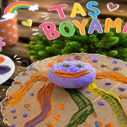 🎨Bugün taşlarımızı rengârenk boyadık!