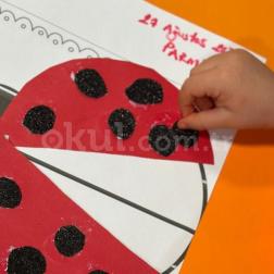 Yapıştırma Tekniğiyle Uğur Böceklerimizi Yaptık! 🐞🎨