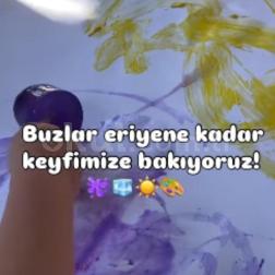 Minik sanatçılarımızın buz gibi eserleri ❄️🖌️