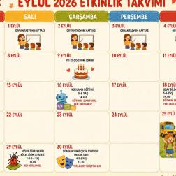 EYLÜL 2026 ETKKİNLİK TAKVİMİ