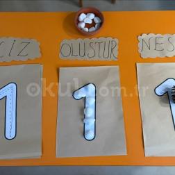 🔢 Bugün “1” sayısını keşfediyoruz! 💙