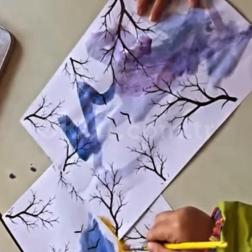 🍂🎨 Sonbaharın renklerini sulu boya ile keşfettik!