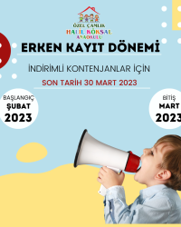 2023-2024 Eğitim Yılı Erken Kayıt Dönemi