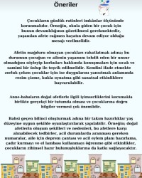 Depremden Etkilenen Çocuklarımız İçin Öneriler