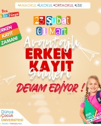 YENİ DÖNEM ERKEN KAYITLARIMIZ DEVAM EDİYOR!