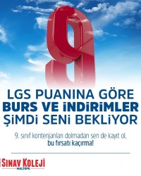 LGS Puanınıza göre İndirim ve Burs İmkanı