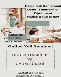 ONLİNE VELİ SEMİNERİ