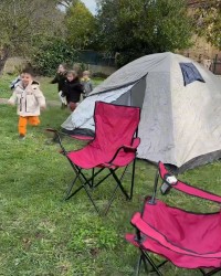 Sonbahar temalı kamp etkinliği