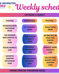 HAFTAİÇİ SABAH  OYUN GRUBU PROGRAMI