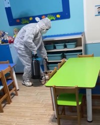 RUTİN OLARAK YAPILAN, HASTALIK VE BAKTERİLERDEN KORUNMA AMAÇLI İLAÇLAMA VE DEZENFEKTE İŞLEMİ :)