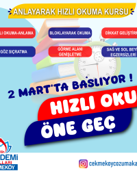 ANLAYARAK HIZLI OKUMA KURSU BAŞLIYOR !