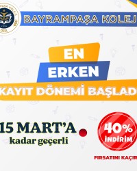 EN ERKEN KAYIT DÖNEMİ 15 MART'A KADAR DEVAM EDİYOR!