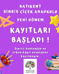 YENİ DÖNEM KAYITLARIMIZ BAŞLAMIŞTIR!