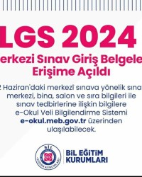 LGS 2024 MERKEZİ SINAV GİRİŞ BELGELERİ  ERİŞİME AÇILDI