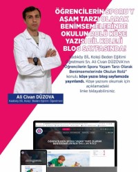 ÖĞRENÇİLERİN SPORU YAŞAM TARZI OLARAK BENİMSEMELERİNDE OKULUN ROLU KÖŞE YAZISI BİL KOLEJİ BLOK SAYFASINDA