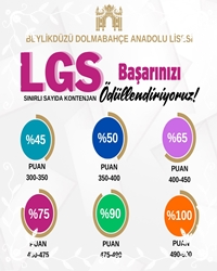 LGS Başarınızı Ödüllendiriyoruz