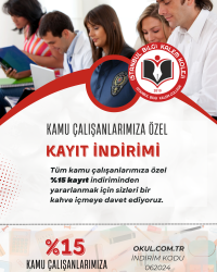 KAMU ÇALIŞANLARIMIZA ÖZEL İNDİRİM