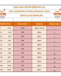 LGS SIRALAMASINA GÖRE BURS ORANLARI AÇIKLANDI