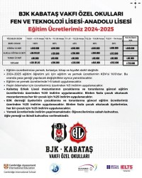 BJK Kabataş Vakfı Özel Fen ve Teknoloji & Anadolu Lisesi eğitim ücretlerimiz açıklandı.