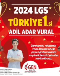 2024 LGS TÜRKİYE 1.Sİ ADİL ADAR VURAL