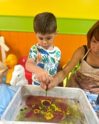 Ebru Sanatı tekniği ile kolye yapımı