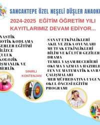 2024/2025 EĞİTİM ÖĞRETİM YILI KAYITLARIMIZ DEVAM EDİYOR... ERKEN KAYITTA SON FIRSAT