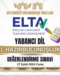 ELTA YABANCI DİL 1.HAZIRBULUNUŞLUK DEĞERLENDİRME SINAVI