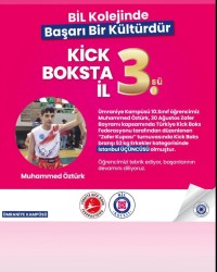 BİL KOLEJİNDE BAŞARI BİR KÜLTÜRDÜR KİCK BOKSTA İL 3.SÜ