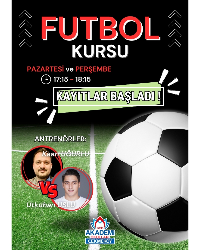 FUTBOL KURSU KAYITLARI BAŞLADI !