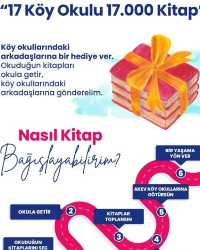 BEN OKUDUM SIRA SENDE ''17 KÖY OKULU 17.000 KİTAP''