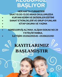 HAFTA SONU KLÜBÜMÜZ BAŞLIYOR