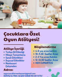 ÇOCUKLARA ÖZEL OYUN ATÖLYESİ