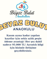 Kasım ayına kadar yapılan kayıtlar için sekiz aylık peşin ödeme avantajı!