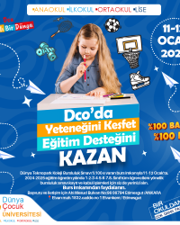 Dünya Teknopark Koleji Bursluluk Sınavı %100 e varan burs imkanıyla11-12 Ocak’ta.