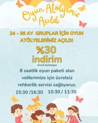 24- 36 ay gruplar için oyun atölyesi